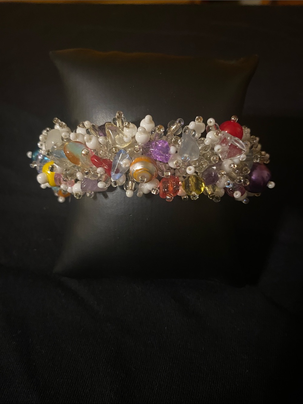 Multicolor Beaded Magnet Closure Bracelet Like New